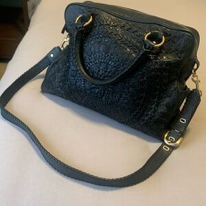 Black boho designer bag, Isabella Fiore. With tags, like new.